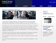 Tablet Screenshot of controlsystemengineering.com